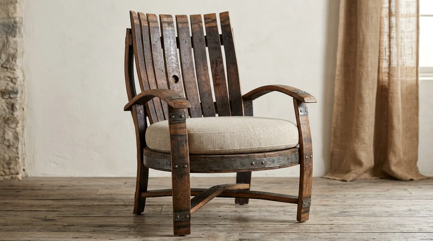 Use barrel furniture in outdoor spaces too